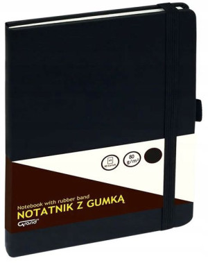 Notes w kratkę A5/80 GRAND czarny