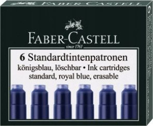 Naboje do piór FABER-CASTELL niebieskie 6 szt.