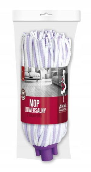 Mop paskowy z mikrofibry ANNA ZARADNA dwukol zapas