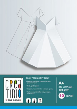 Blok techniczny A4/10 biały