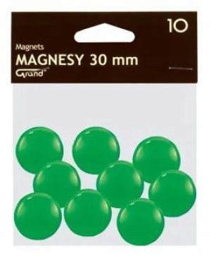 Magnesy do tablic 30mm (10szt) zielone