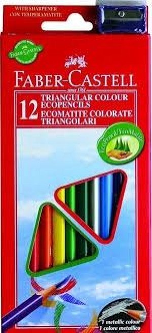 Kredki ołówkowe FABER-CASTELL eco 12 kolorów