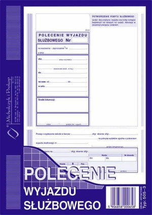 Polecenie wyjazdu służbowego A5 M&P 505-3