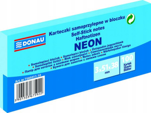 Karteczki DONAU 38x51mm (3x100) niebieskie neon