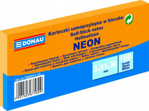 Karteczki DONAU 38x51mm (3x100) pomarańczowe neon