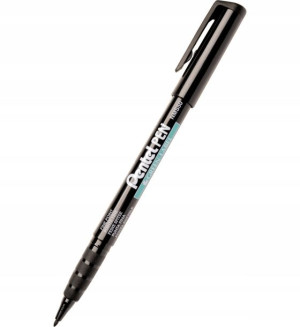 Marker do płyt CD/DVD PENTEL NMS50 czarny okr.