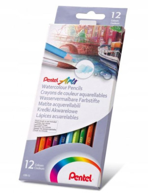 Kredki akwarelowe 12 kolorów Pentel