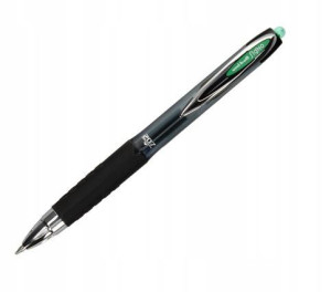 Długopis żelowy UNI UMN-207C czarno-zielony