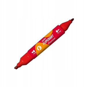 Marker do flipchartów Tetis dwustr czerwony okr/ść