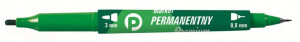 Marker permanentny Tetis dwustr. 3/0,8 ziel. okr.