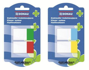 Zakładki indeks. Donau 25x45mm 2x20szt. mix