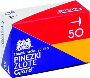 Pinezki klasyczne Grand 50szt. złote