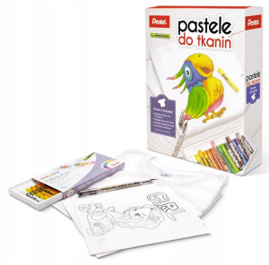 Zestaw PENTEL Pastele do tkanin 15 szt z koszulką