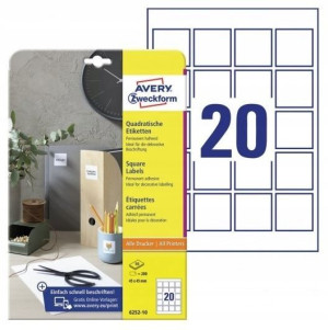 Etykiety uniwersalne AVERY 45x45mm