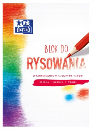 Blok rysunkowy A4/20 120g OXFORD biały