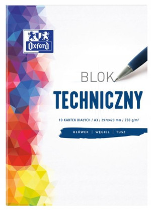 Blok techniczny A3/10 250g OXFORD biały