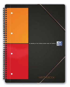 Kołonotatnik szary Oxford Meetingbook A4 w kratkę