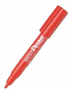 Marker permanentny PENTEL NN50 czerwony okr.