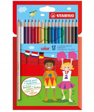Kredki ołówkowe STABILO COLOR mix 18 kol.