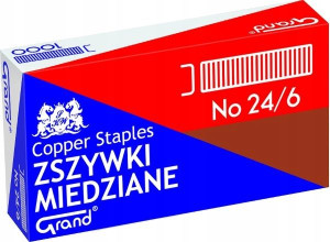 Zszywki 24/6 Grand miedziowane 1000 szt.