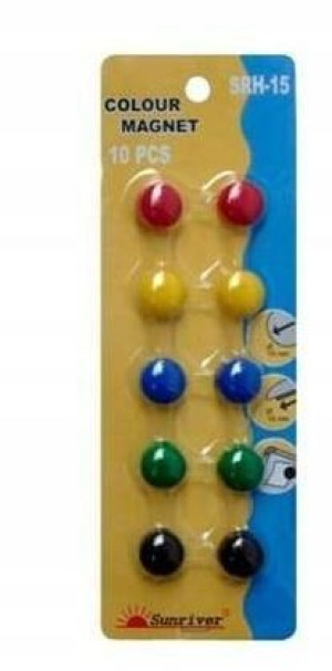 Magnesy do tablic 15mm (10szt) mix kolor