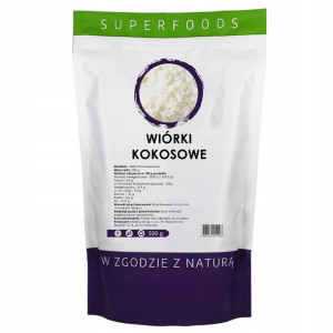 WIÓRKI KOKOSOWE 500g Naturalne Wysoka Jakość