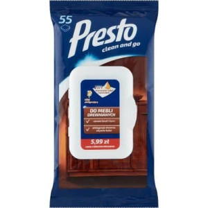 Presto ściereczki czyszczące do mebli drewnianych, 55 szt.