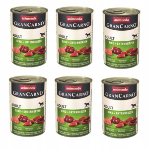 ANIMONDA Grancarno wołowina,kacze serca 6x400g