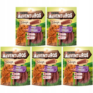 ADVENTUROS Strips 5x90g Przysmak dla psa Purina