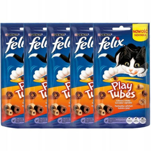 FELIX Play Tubes Kurczak Wątróbka 5x50g