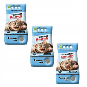 Super Benek Compact Naturalny żwirek 3X5l+GRATIS