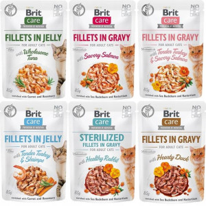 Brit Care Cat mix smaków mokra karma 6x85g