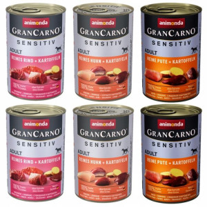 ANIMONDA Grancarno Sensitiv mix smaków 6x400g