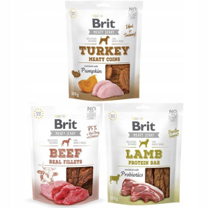 Przysmaki dla psa Brit JERKY MIX 3x200g