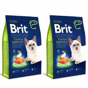 BRIT Dry Premium Sterilized z łososiem 2x1,5kg