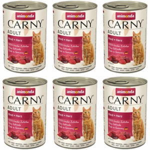 ANIMONDA Carny Adult wołowina i serca 6x400g