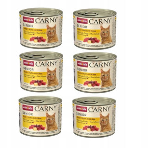 ANIMONDA Carny Senior wołowina,kurczak, ser 6x200g