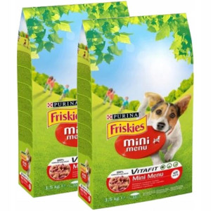 FRISKIES MINI MENU Wołowina warzywa 2x1,5kg