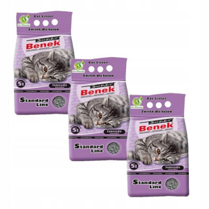 Super Benek Standard Lawenda żwirek dla kota 3x5l