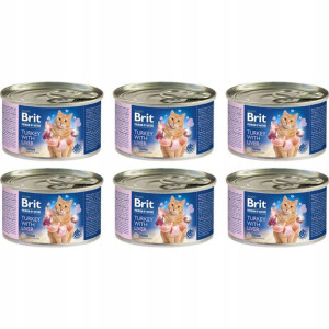 Brit Premium By Nature indyk z wątróbką kot 6x200g
