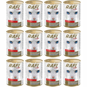 Mokra karma dla kota Rafi Cat z wołowiną 12x415g
