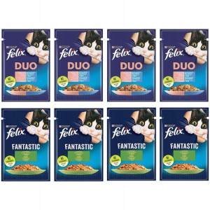 Karma dla kota Felix Fantastic MIX smaków 8x85g