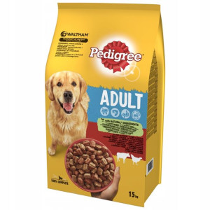 Karma dla psa Pedigree Adult wołowina i drób 15kg