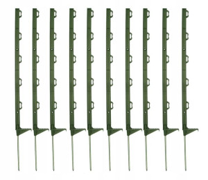 Słupki paliki do pastucha 70 cm zielone - 10 szt.