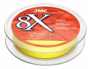 Plecionka 8x Żółta 150 M 0.15 Mm
