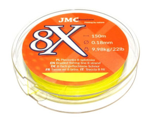 Plecionka 8x Żółta 150 M 0.18 Mm