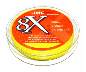 Plecionka 8x Żółta 300 M 0.18 Mm