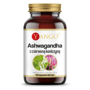 YANGO Ashwagandha Z Czerwoną Koniczyną 90 kaps.