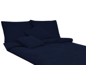 Pościel frotte ciemny granat 160x200