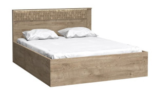 Łóżko Sypialniane z Pojemnikiem + Stelaż 160x200 z MOZAIKĄ + LED NATAN